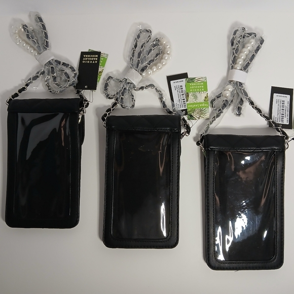 Badgley Mischka Diamond Quilted Phone Case W/ Pearls Black X3 NWT - Picture 6 of 10